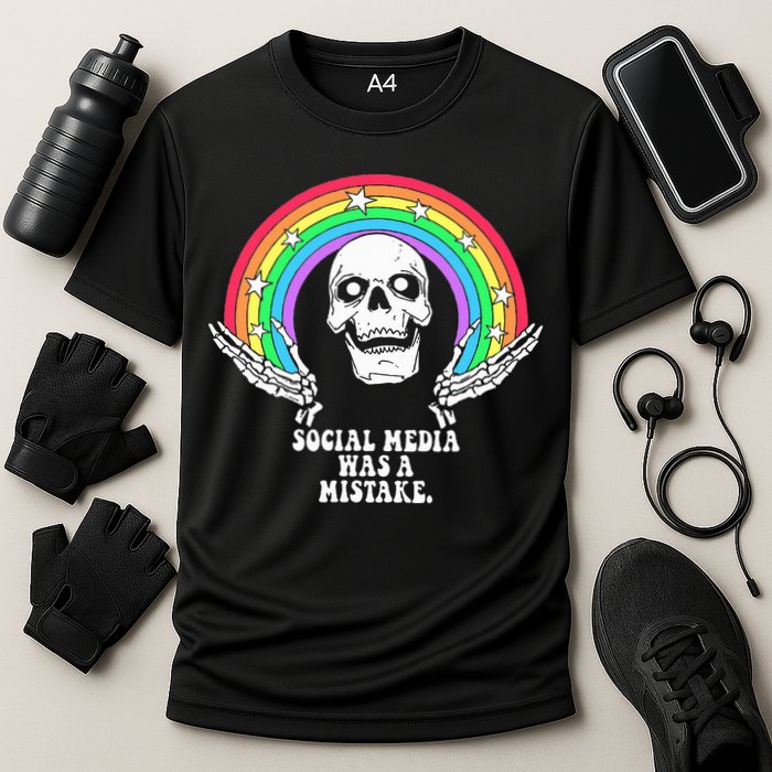 Social Media Was A Mistake Cooling Performance Crew T-Shirt