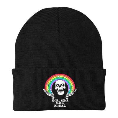 Social Media Was A Mistake Knit Cap Winter Beanie