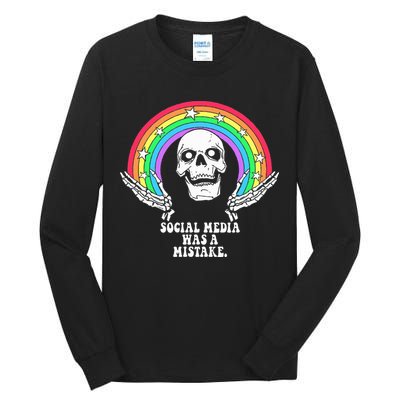 Social Media Was A Mistake Tall Long Sleeve T-Shirt