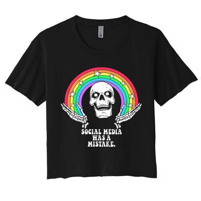 Social Media Was A Mistake Crop Top