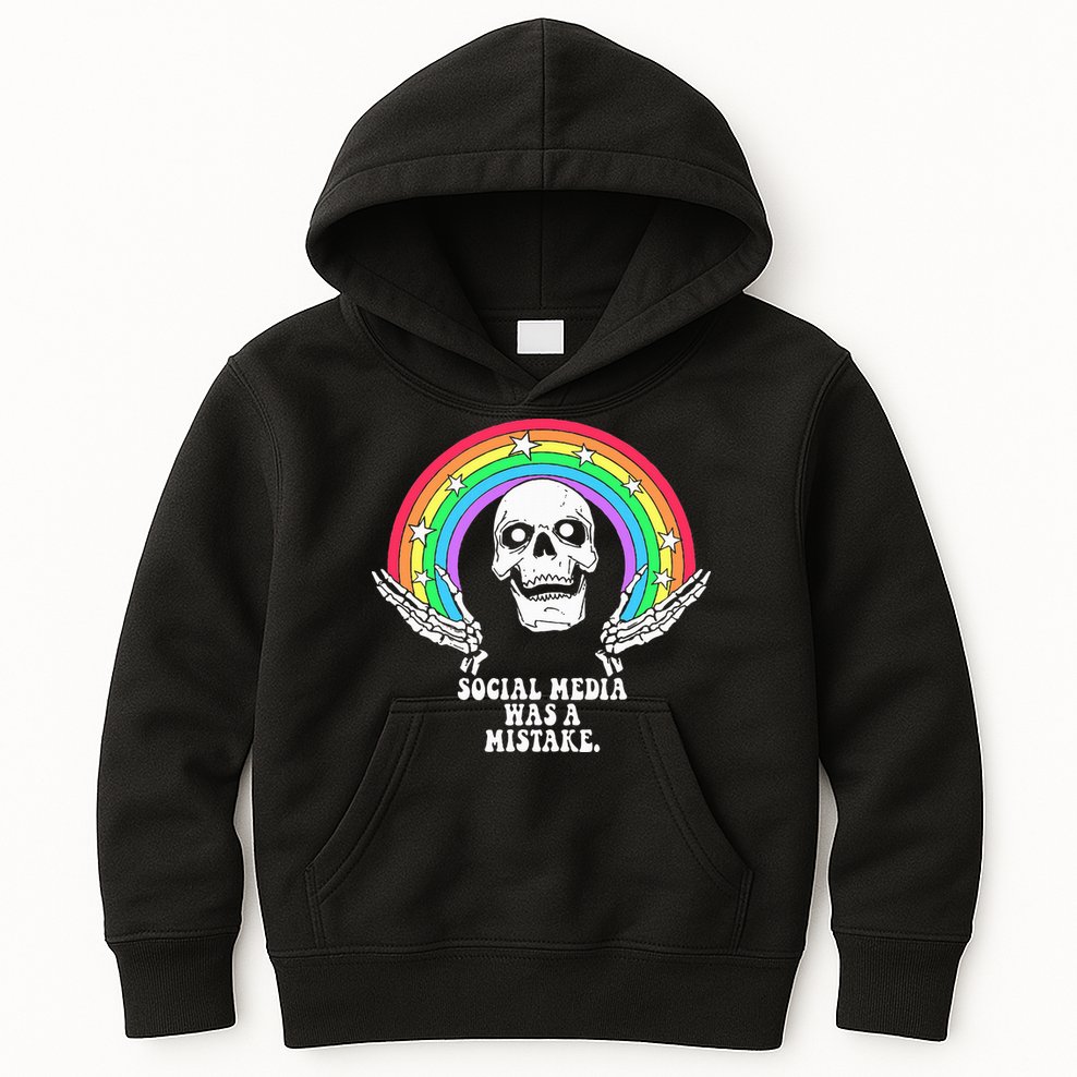 Social Media Was A Mistake Kids Hoodie
