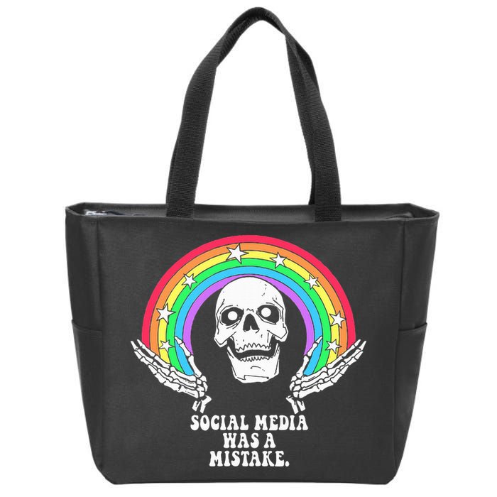 Social Media Was A Mistake Zip Tote Bag