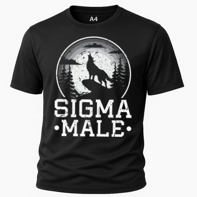 Sigma Male Wolf Loner Individualist Introvert Introversion Gift Cooling Performance Crew T-Shirt