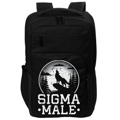 Sigma Male Wolf Loner Individualist Introvert Introversion Gift Impact Tech Backpack
