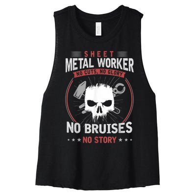 Sheet Metal Worker Women's Racerback Cropped Tank