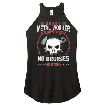 Sheet Metal Worker Women’s Perfect Tri Rocker Tank