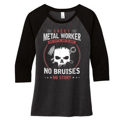 Sheet Metal Worker Women's Tri-Blend 3/4-Sleeve Raglan Shirt