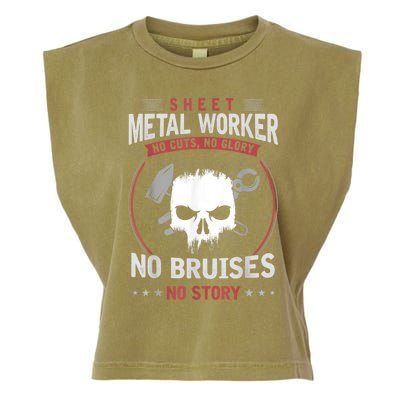 Sheet Metal Worker Garment-Dyed Women's Muscle Tee