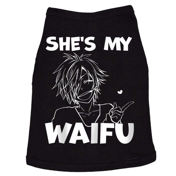 She's My Waifu Funny Anime Matching Couple Boyfriend Gift Zip Hoodie Doggie Tank