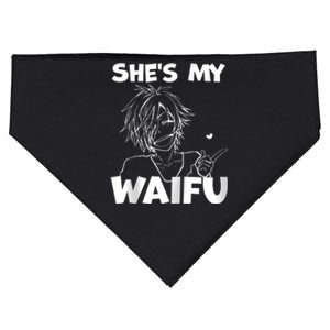 She's My Waifu Funny Anime Matching Couple Boyfriend Gift Zip Hoodie USA-Made Doggie Bandana