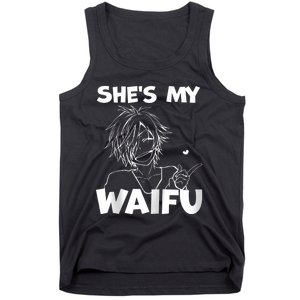 She's My Waifu Funny Anime Matching Couple Boyfriend Gift Zip Hoodie Tank Top