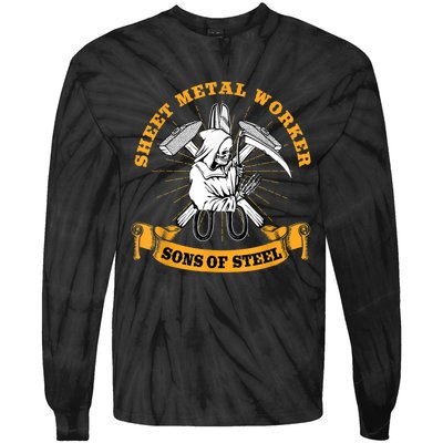 Sheet Metal Worker Funny Sons Of S L Tie-Dye Long Sleeve Shirt