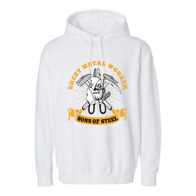 Sheet Metal Worker Funny Sons Of S L Garment-Dyed Fleece Hoodie