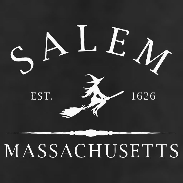 Salem Massachusetts Witch Est 1626 Letter 7 Panel Mesh Trucker Snapback Hat
