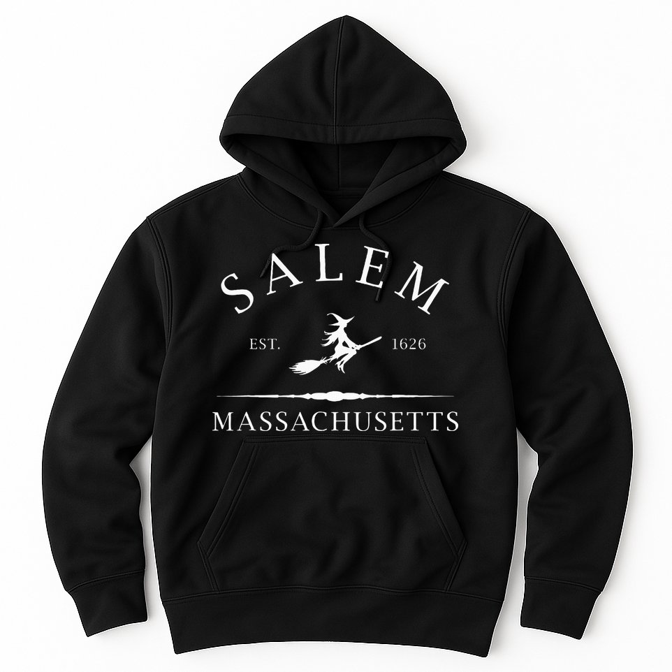 Salem Massachusetts Witch Est 1626 Letter Hoodie