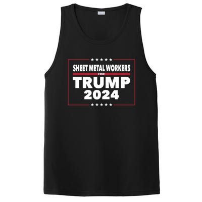 Sheet Metal Workers For Trump 2024 President Republican Gift PosiCharge Competitor Tank