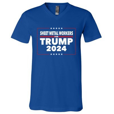 Sheet Metal Workers For Trump 2024 President Republican Gift V-Neck T-Shirt