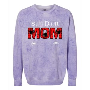 Spider Mom Wo Spider Web Spider Theme Birthday Party Colorblast Crewneck Sweatshirt