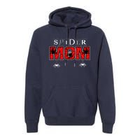 Spider Mom Wo Spider Web Spider Theme Birthday Party Premium Hoodie