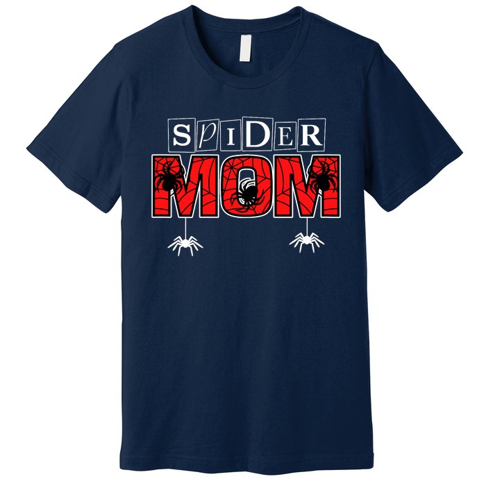 Spider Mom Wo Spider Web Spider Theme Birthday Party Premium T-Shirt