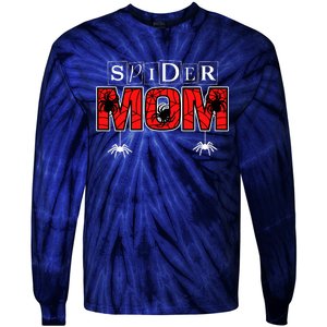 Spider Mom Wo Spider Web Spider Theme Birthday Party Tie-Dye Long Sleeve Shirt