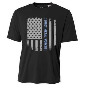 Sheet Metal Workers Us Flag Cooling Performance Crew T-Shirt