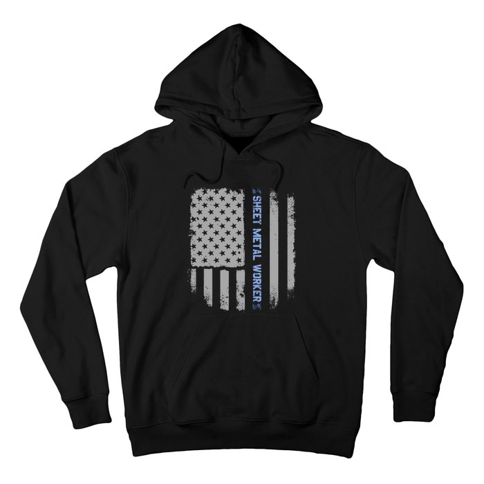 Sheet Metal Workers Us Flag Hoodie