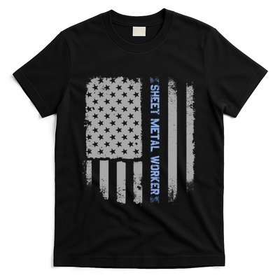 Sheet Metal Workers Us Flag T-Shirt