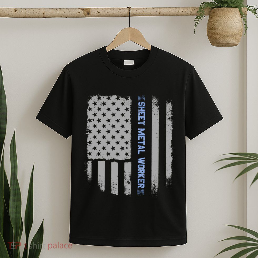 Sheet Metal Workers Us Flag T-Shirt
