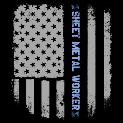 Sheet Metal Workers Us Flag T-Shirt