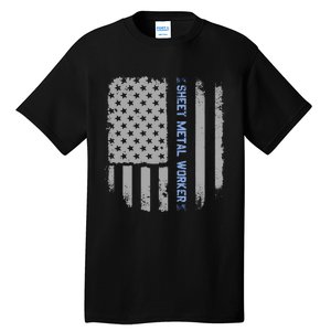 Sheet Metal Workers Us Flag Tall T-Shirt