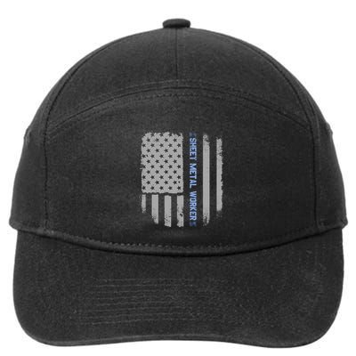 Sheet Metal Workers Us Flag 7-Panel Snapback Hat
