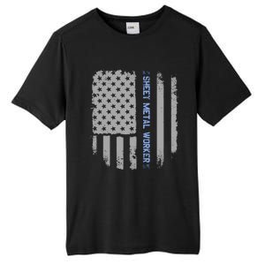 Sheet Metal Workers Us Flag Tall Fusion ChromaSoft Performance T-Shirt