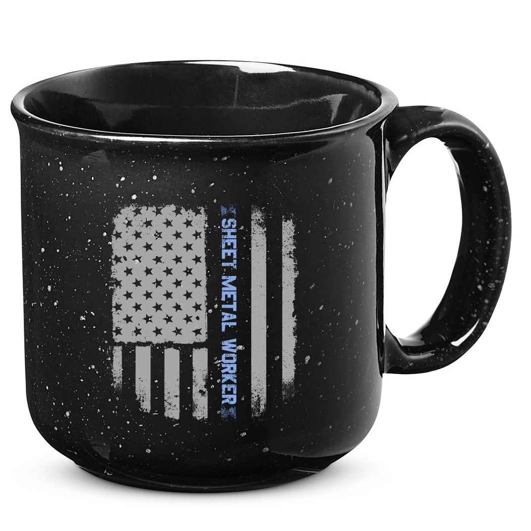 Sheet Metal Workers Us Flag 15oz Campfire Ceramic Mug
