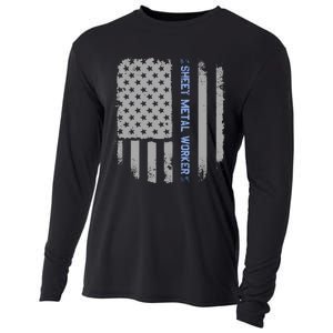 Sheet Metal Workers Us Flag Cooling Performance Long Sleeve Crew