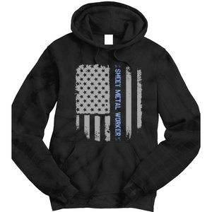 Sheet Metal Workers Us Flag Tie Dye Hoodie