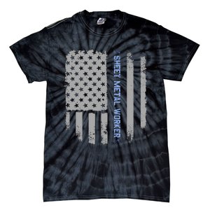 Sheet Metal Workers Us Flag Tie-Dye T-Shirt