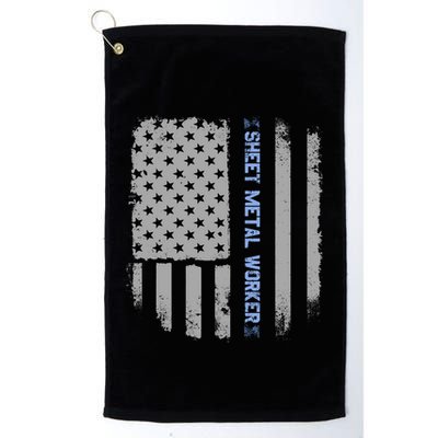 Sheet Metal Workers Us Flag Golf Towel