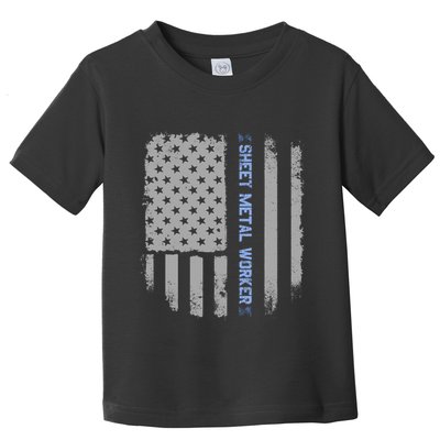 Sheet Metal Workers Us Flag Toddler T-Shirt
