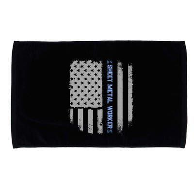 Sheet Metal Workers Us Flag Microfiber Hand Towel