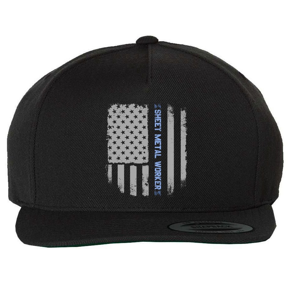 Sheet Metal Workers Us Flag Wool Snapback Cap