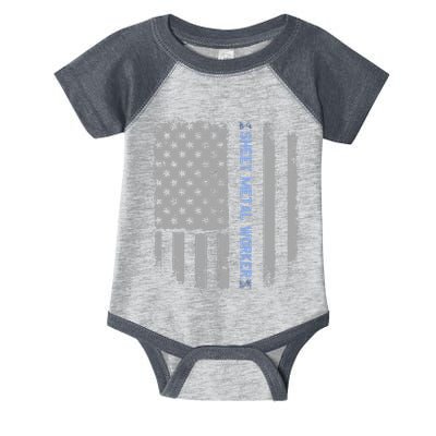Sheet Metal Workers Us Flag Infant Baby Jersey Bodysuit