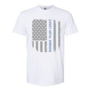 Sheet Metal Workers Us Flag Softstyle CVC T-Shirt