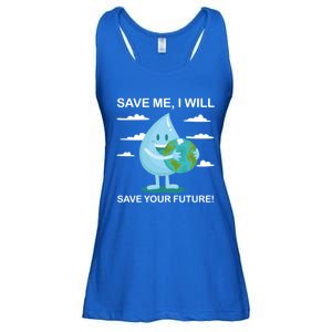 Save Me Will Save Your Future Conserve Water Advocate Gift Ladies Essential Flowy Tank