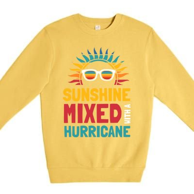 Sunshine Mixed With A Hurricane Gift Premium Crewneck Sweatshirt