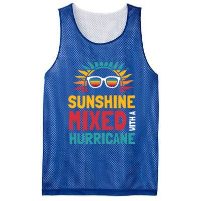 Sunshine Mixed With A Hurricane Gift Mesh Reversible Basketball Jersey Tank