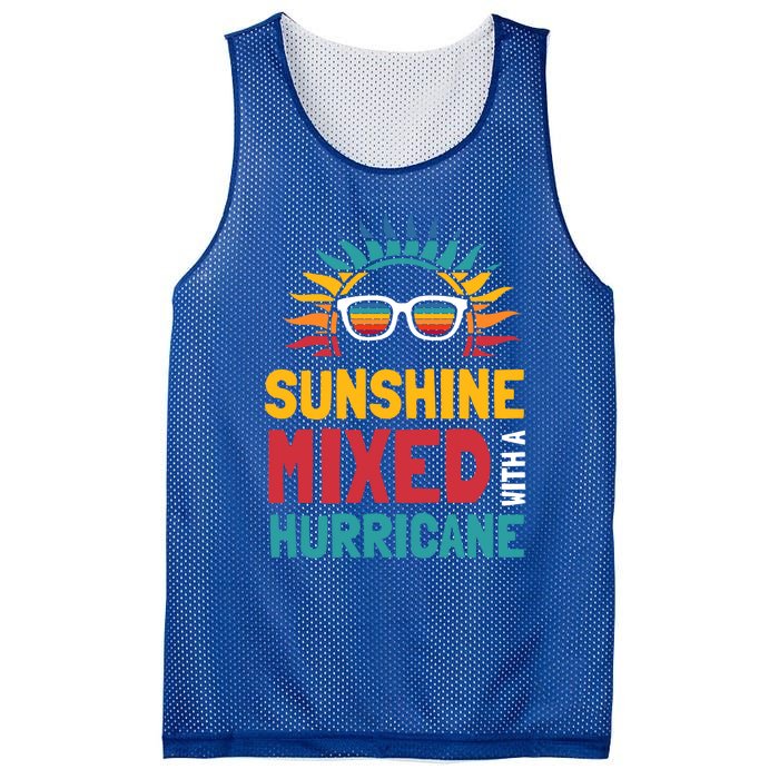 Sunshine Mixed With A Hurricane Gift Mesh Reversible Basketball Jersey Tank