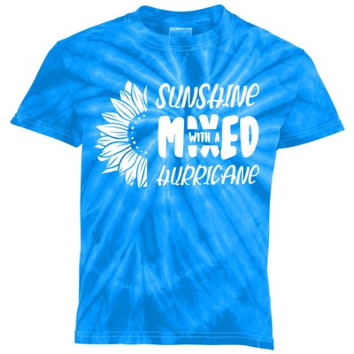 Sunshine Mixed With A Hurricane Gift Kids Tie-Dye T-Shirt