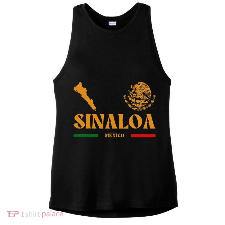 Sinaloa Mexico With Mexican Emblem Sinaloa Ladies PosiCharge Tri-Blend Wicking Tank