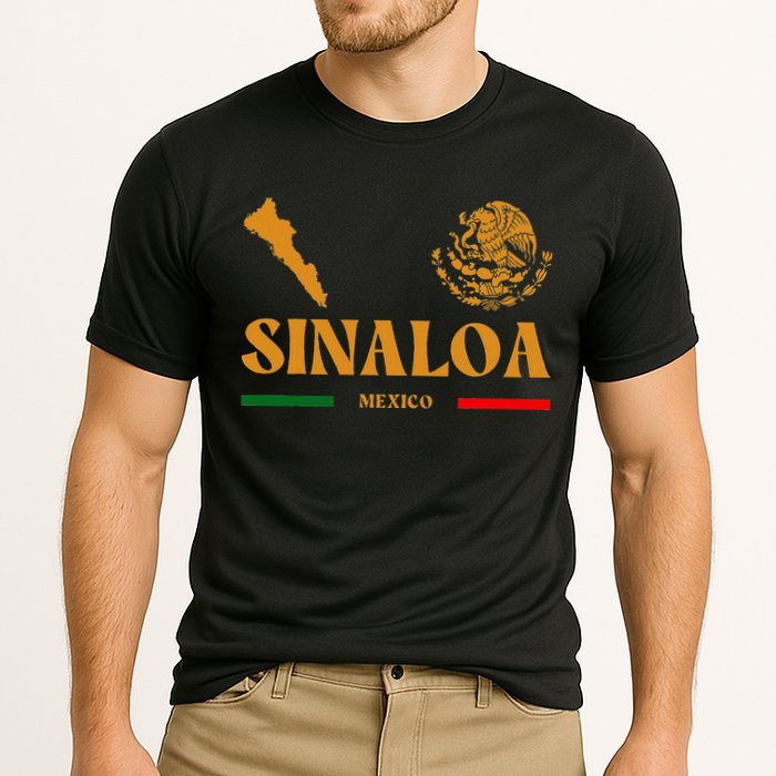Sinaloa Mexico With Mexican Emblem Sinaloa Cooling Performance Crew T-Shirt
